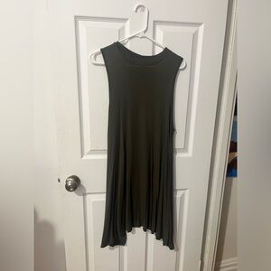 Army green flowy dress